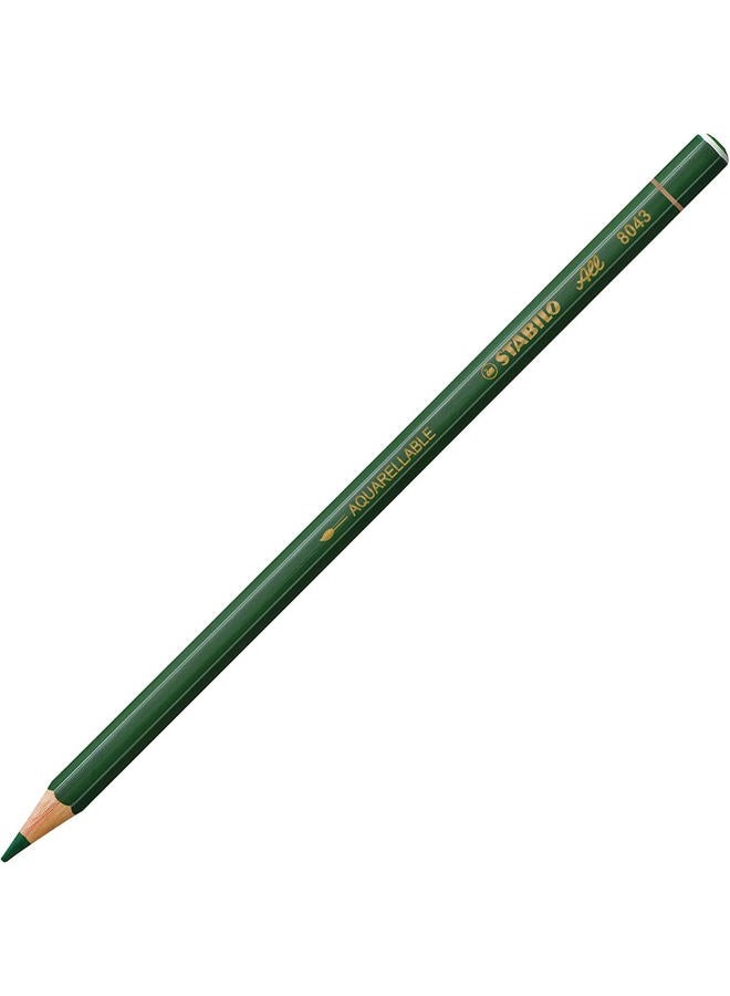 STABILO All Watercolour Effect Pencil - Assorted Pack of 8 Pencils - Black, White, Blue, Green, Yellow, Orange, Red & Brown - Image 4