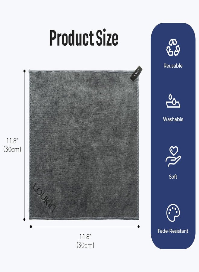 loukin Dry Erase Cloth with Detachable Magnet, Magnetic Whiteboard Cloth, Microfiber Cleaning Cloth for Classroom, Home and Office, Gray, 12'' x 12'', 2 Packs - Image 4