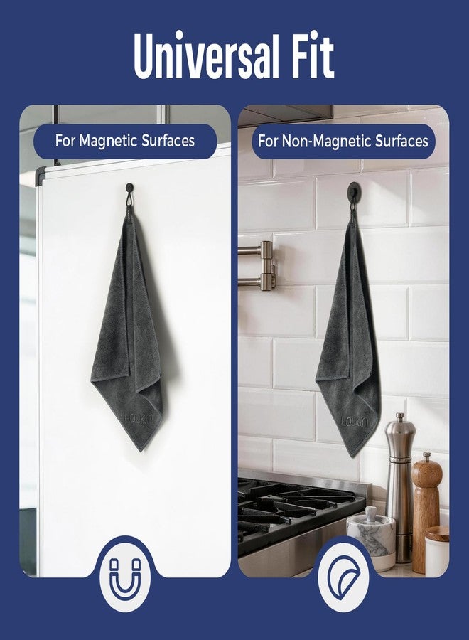 loukin Dry Erase Cloth with Detachable Magnet, Magnetic Whiteboard Cloth, Microfiber Cleaning Cloth for Classroom, Home and Office, Gray, 12'' x 12'', 2 Packs - Image 3