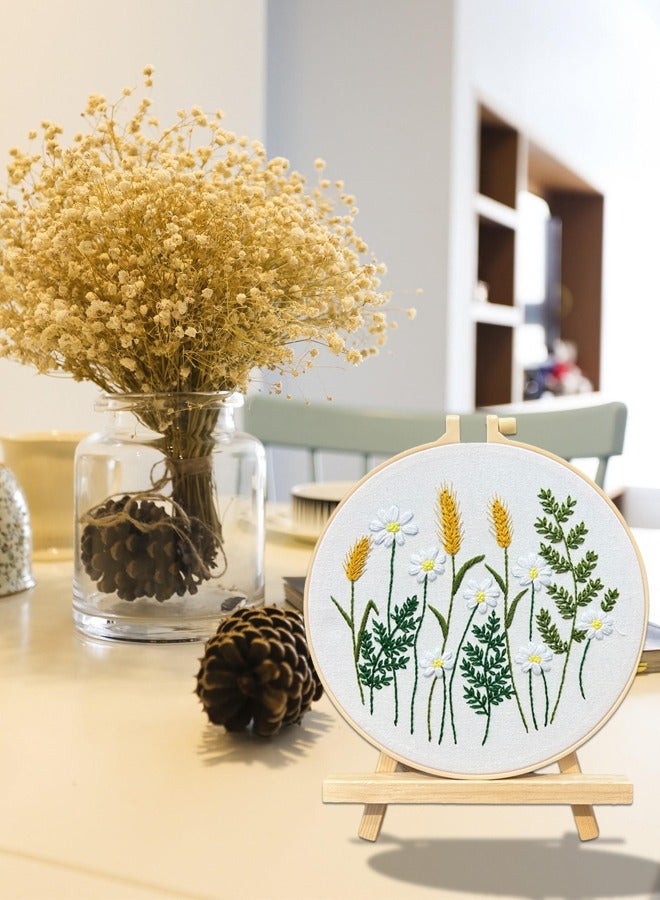 Hand Embroidery Kit for Beginners,Flower Pattern, Art Craft Hand Sewing for Women Habits, Kids DIY - Image 4