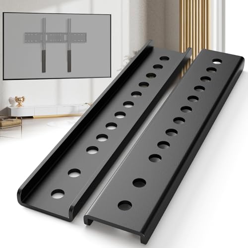 HEIWUKONG TV Mount Extension Bracket, Vertical VESA Mount Extender Fits TV Ceiling Mounts, Compatible with VESA Bracket Only, Adjustable TVs Extension Arms to Lower Height, 2PCS,Black - Image 1