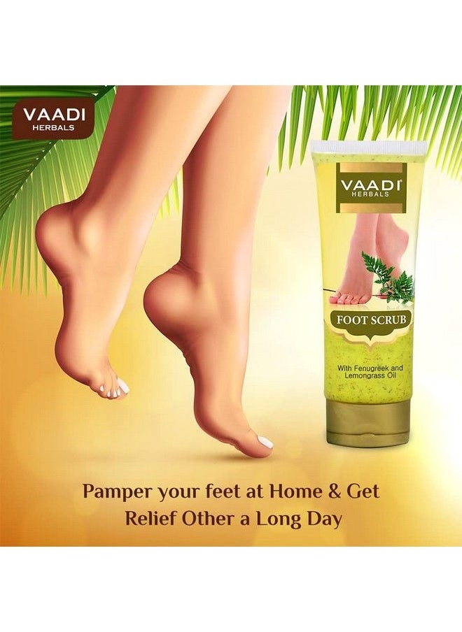 VAADI HERBALS Foot Scrub With Fenugreek And Lemongrass Oil 110G  - Image 3