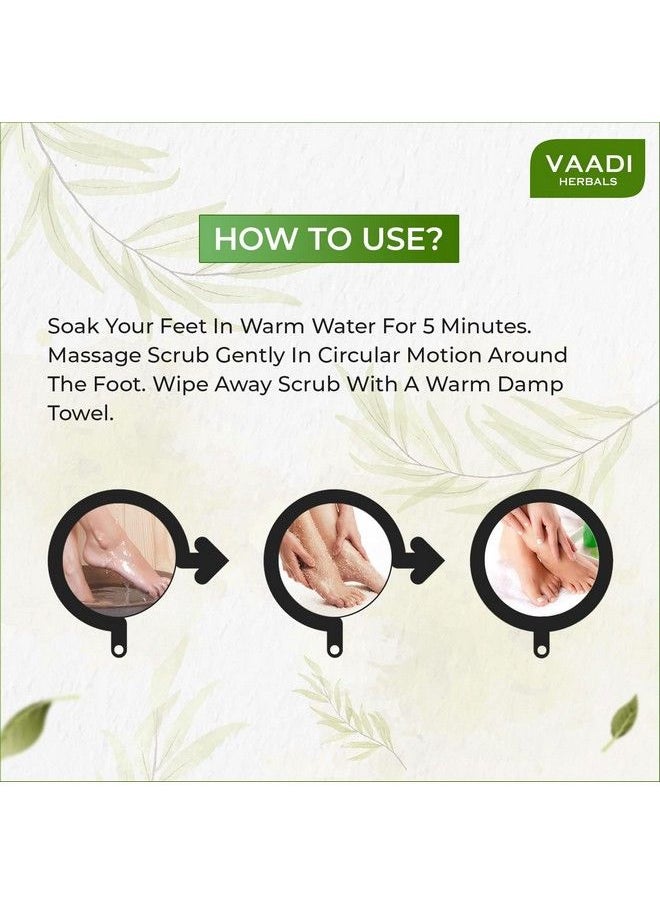 VAADI HERBALS Foot Scrub With Fenugreek And Lemongrass Oil 110G  - Image 5