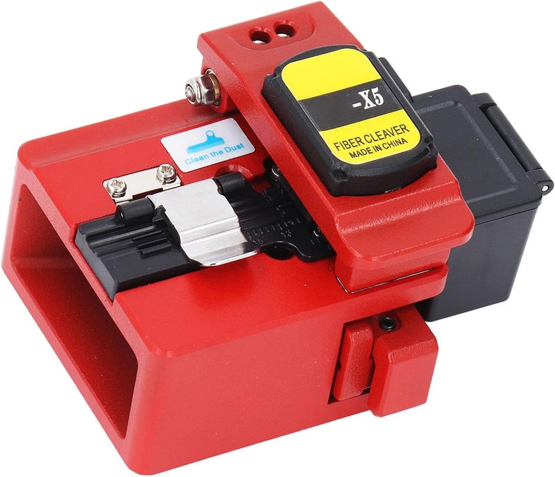 Optical Fiber Cleaver, AUA - X5 High Precision Optic Fiber Cable Cutter Universal FTTH Cutting Tool with 16 Cleaving Points, 48000 Cleaves, for 250μm or 900μm Fiber Cables - Image 1