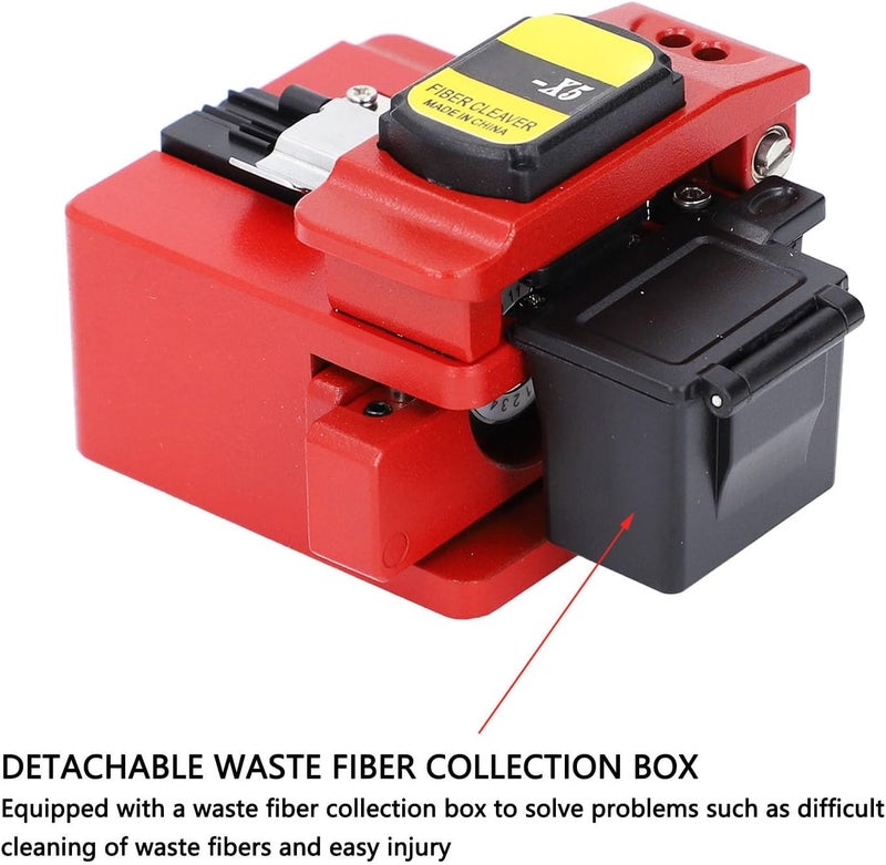 Optical Fiber Cleaver, AUA - X5 High Precision Optic Fiber Cable Cutter Universal FTTH Cutting Tool with 16 Cleaving Points, 48000 Cleaves, for 250μm or 900μm Fiber Cables - Image 5