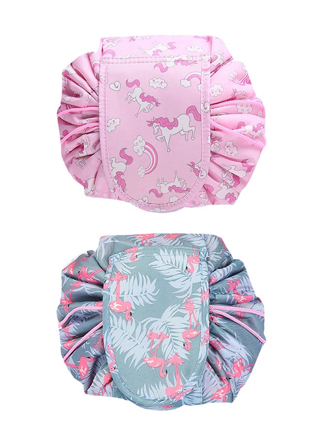 MARGOUN 2 Pack Drawstring Lazy Cosmetic Travel Bag Women Makeup Bag for Travel and Household to Storing Cosmetics - Image 2