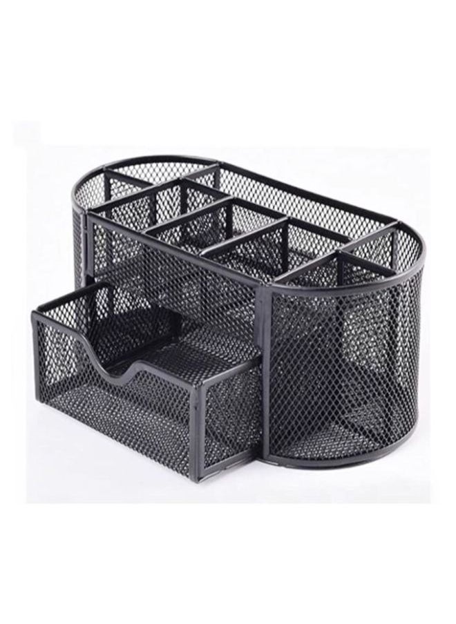 Generic - Desk Organizer Mesh Desktop Sundries Badge Holder Storage Box - 1Pc - (13x10.5x22cm) - Image 1