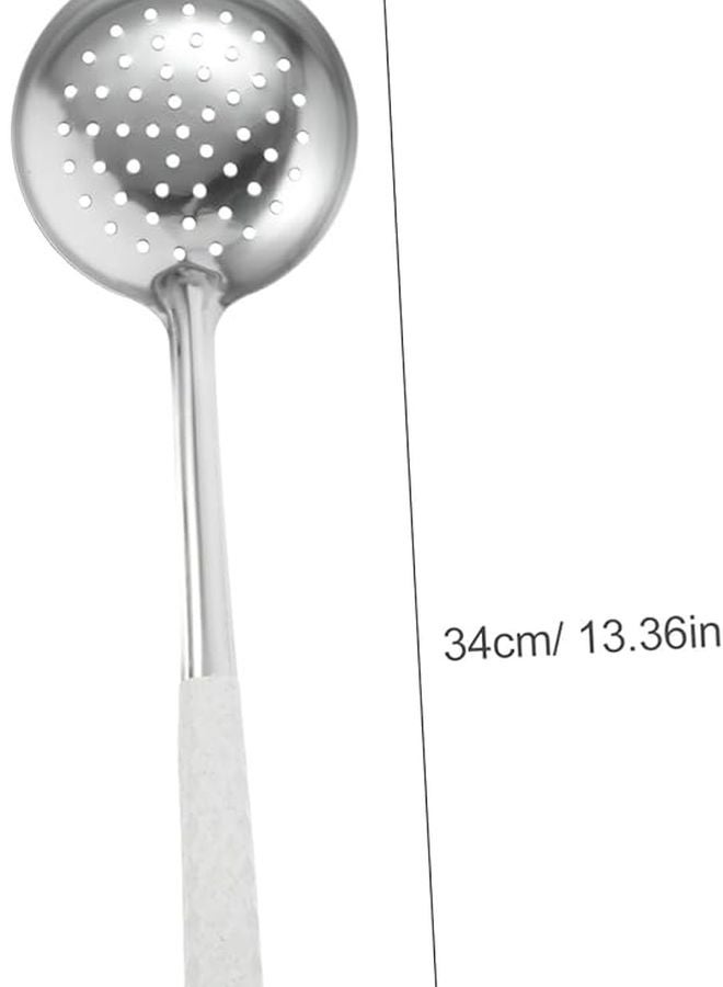 Ergonomic Handle Stainless Steel Kitchen Utensil Set Skimmer Spoon Fork Silverware - Image 3