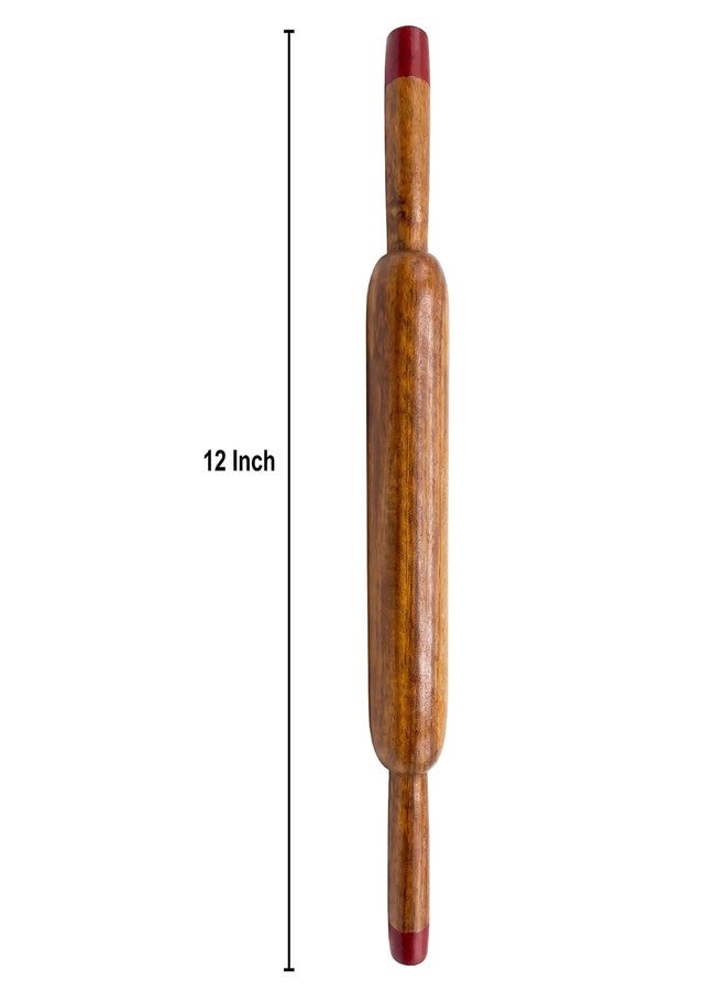 Aavya Fiber Wooden Belan for Kitchen | Premium Solid Wood Roti Rolling Pin | 15 * 1.80 Inches | No Chemical Polish | Handcrafted in India - Image 2
