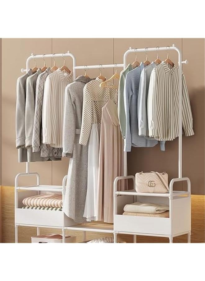 HOOKOR - Clothes Rack, Clothing Rack with Storage Bag, Garment Rack, Non-woven Shelves for Shoes, Clothes Rack for Bedroom, Hallway, Entryway (28-01) - Image 1