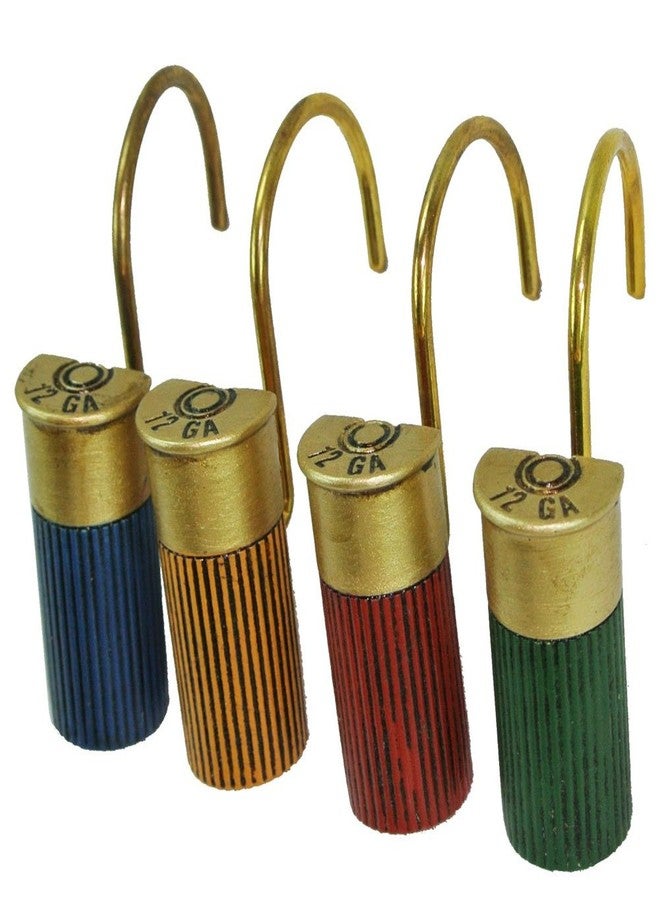 Marco 12 Gauge Shotgun Shell Shower Curtain Hooks -Rustic Bathroom Decor