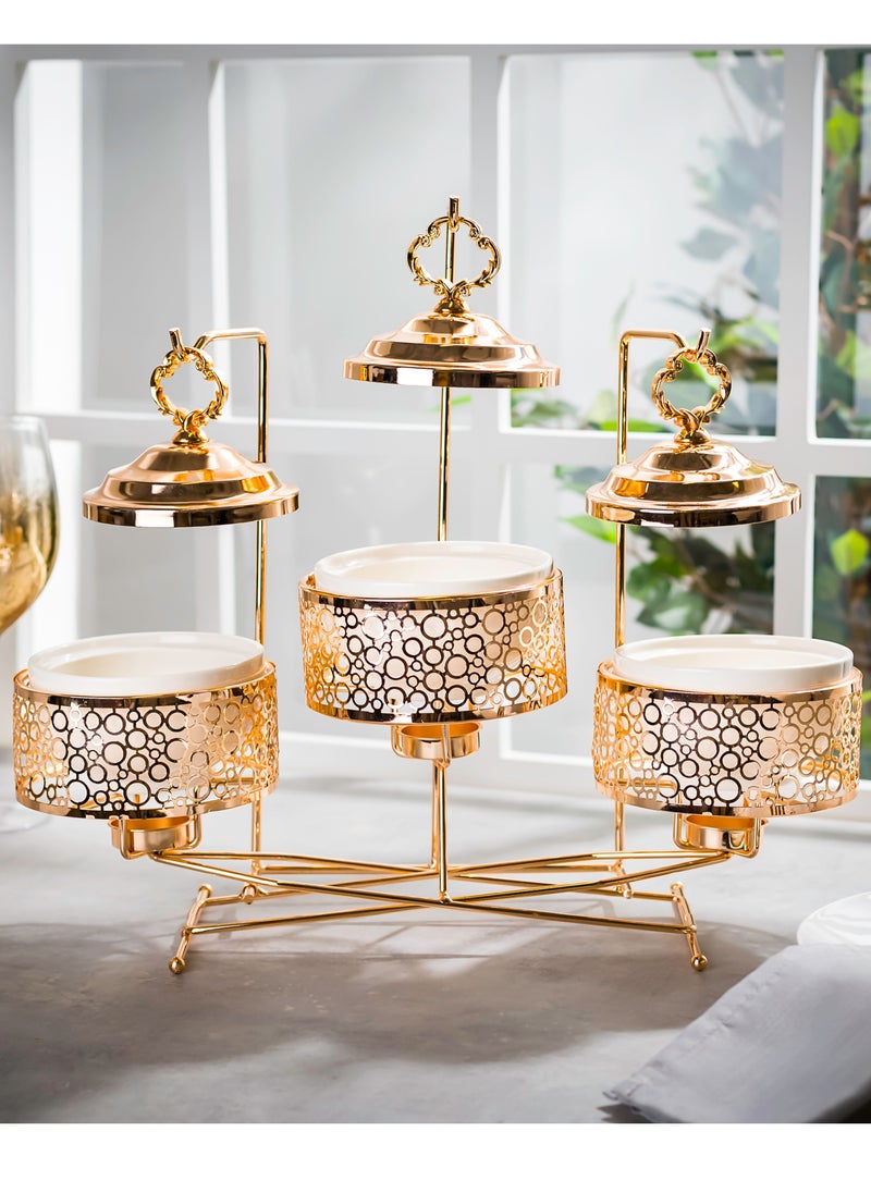 La Mesa 3 pieces Round Food Warmer Set  - Image 1