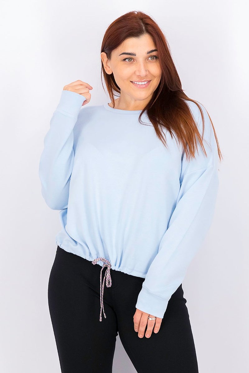 Tchibo Women Long Sleeve Sweatshirt, Sky Blue - Image 1