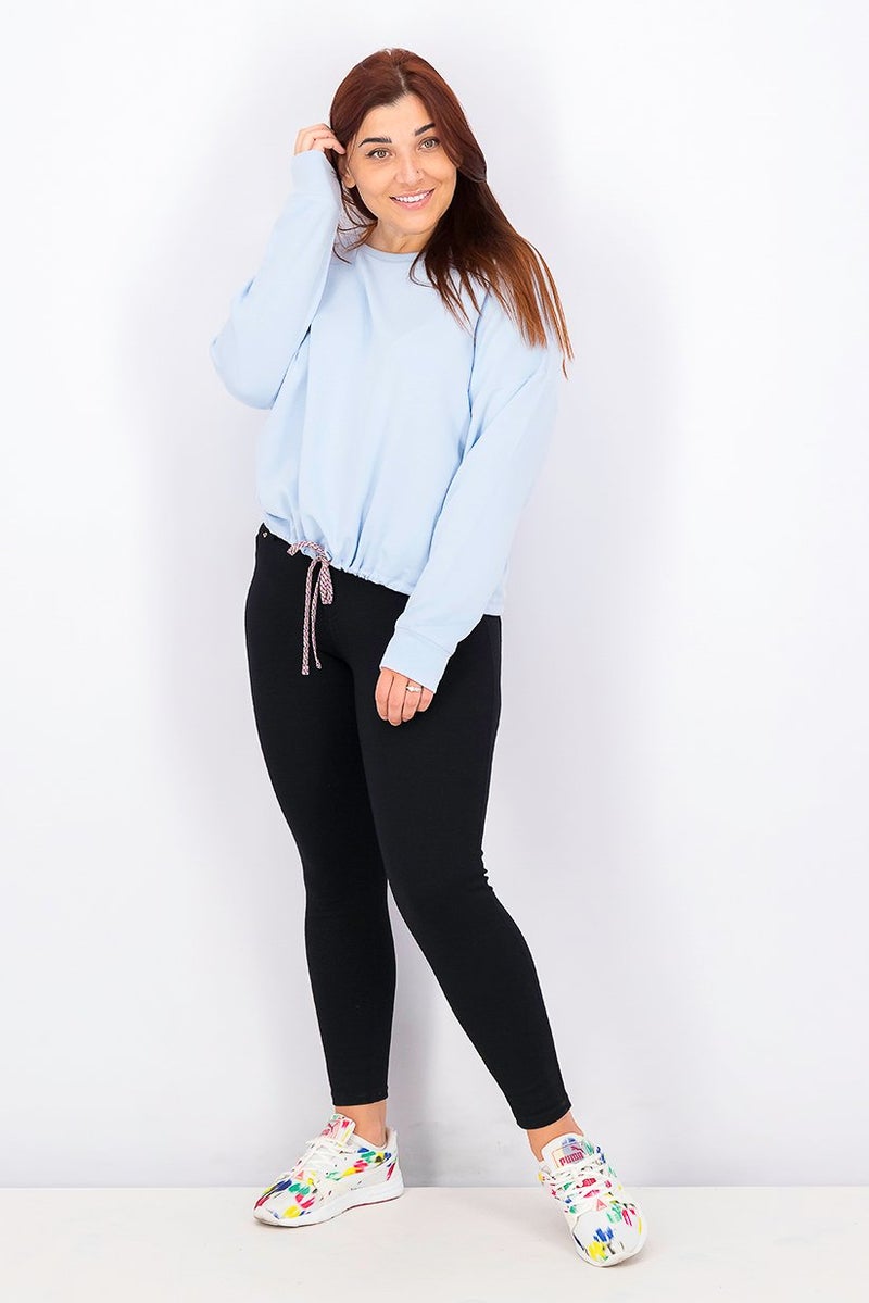 Tchibo Women Long Sleeve Sweatshirt, Sky Blue - Image 3