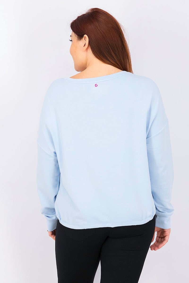 Tchibo Women Long Sleeve Sweatshirt, Sky Blue - Image 2