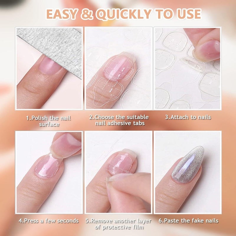Nail Stickers - Waterproof breathable adhesive patches for artificial nails, perfect for DIY home manicure application, ensuring long-lasting hold and natural look for beautiful fingernails care. - Image 4