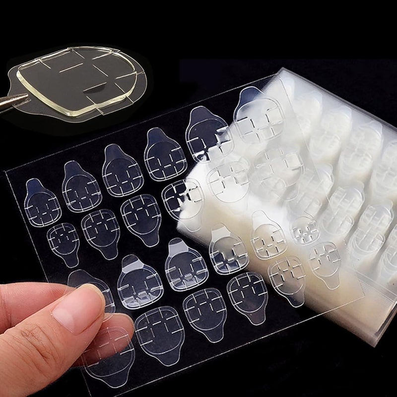Nail Stickers - Waterproof breathable adhesive patches for artificial nails, perfect for DIY home manicure application, ensuring long-lasting hold and natural look for beautiful fingernails care. - Image 1