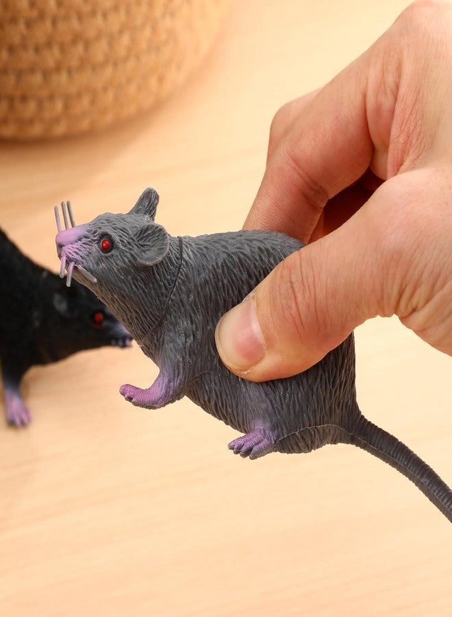 SelHeng Lifelike Fake Mouse Realistic Mice, Halloween Prank, Spooky Rat, Rubber Rat with Long Tail, Creepy April Fool's Day Decorations - Image 5