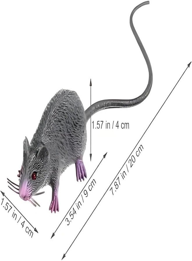 SelHeng Lifelike Fake Mouse Realistic Mice, Halloween Prank, Spooky Rat, Rubber Rat with Long Tail, Creepy April Fool's Day Decorations - Image 2