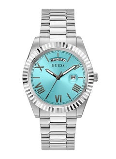 Guess Connoisseur Aqua Silver Stainless Steel Strap Unisex Watch GW0265G11