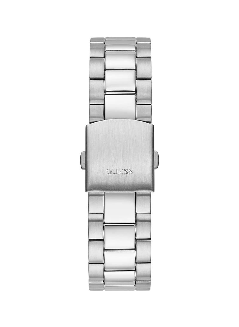 GUESS - Guess Connoisseur Aqua Silver Stainless Steel Strap Unisex Watch GW0265G11 - Image 1
