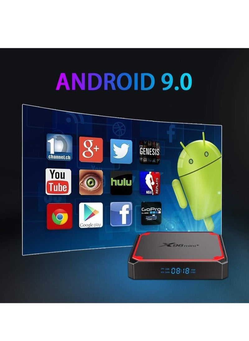 X96 صندوق التلفاز X96 Mini Plus – أندرويد 9.0، معالج Amlogic S905W4 رباعي النواة، واي فاي مزدوج 5G، دعم 4K و 6K، H.265، جوجل ويوتيوب، 2GB RAM + 16GB ROM، جهاز بث HDMI 2.0 – مشغل وسائط نهائي - Image 2
