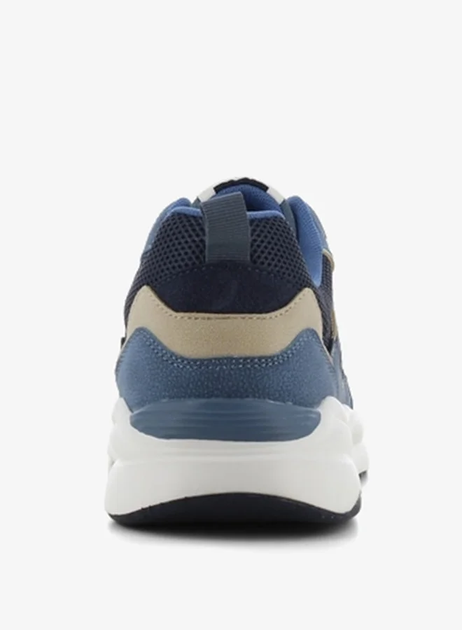 SJ Men's Textured Lace-Up Low Top Sneakers