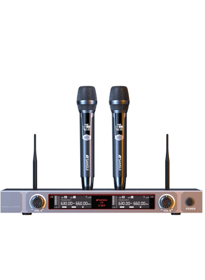 Sansui H9 Wireless Microphone System, Professional Teaching And Performance Microphones, Conference And Stage Hosting Microphones, Ktv And Home Karaoke Receiver, Handheld - Image 3