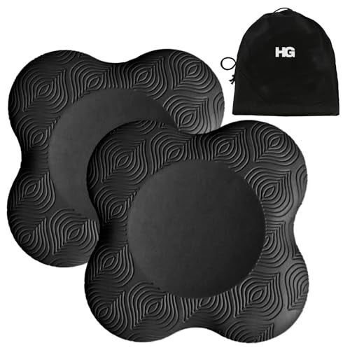 HOMEGALLEY Yoga Knee Pad for Exercise Elbow Cushion Pad Premium EVA Material for Yoga, Meditation, Pilates, Exercise & Workout Knee Cushion For Yoga Extra Cushion- Set of 2, 20 Cm, Black - Image 1