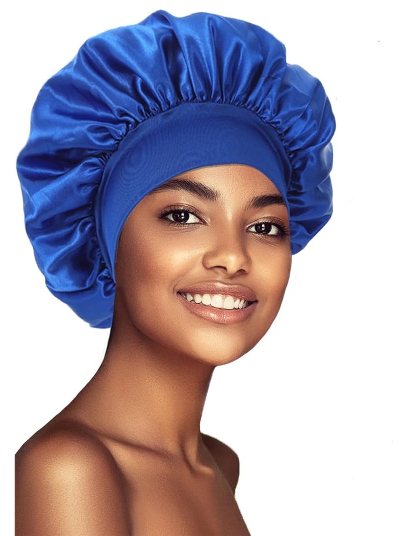 Satin Bonnet Silk Bonnet for Sleeping, Bonnets for Black Women Bonnet for Sleeping Large Sleep Cap, Wide Soft Band Bonnet for Curly Hair  - Image 1