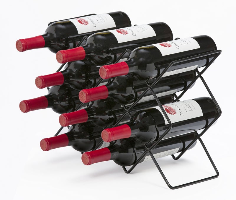 Mango Steam 10 Bottle Countertop Wine Rack (Black) - Image 1