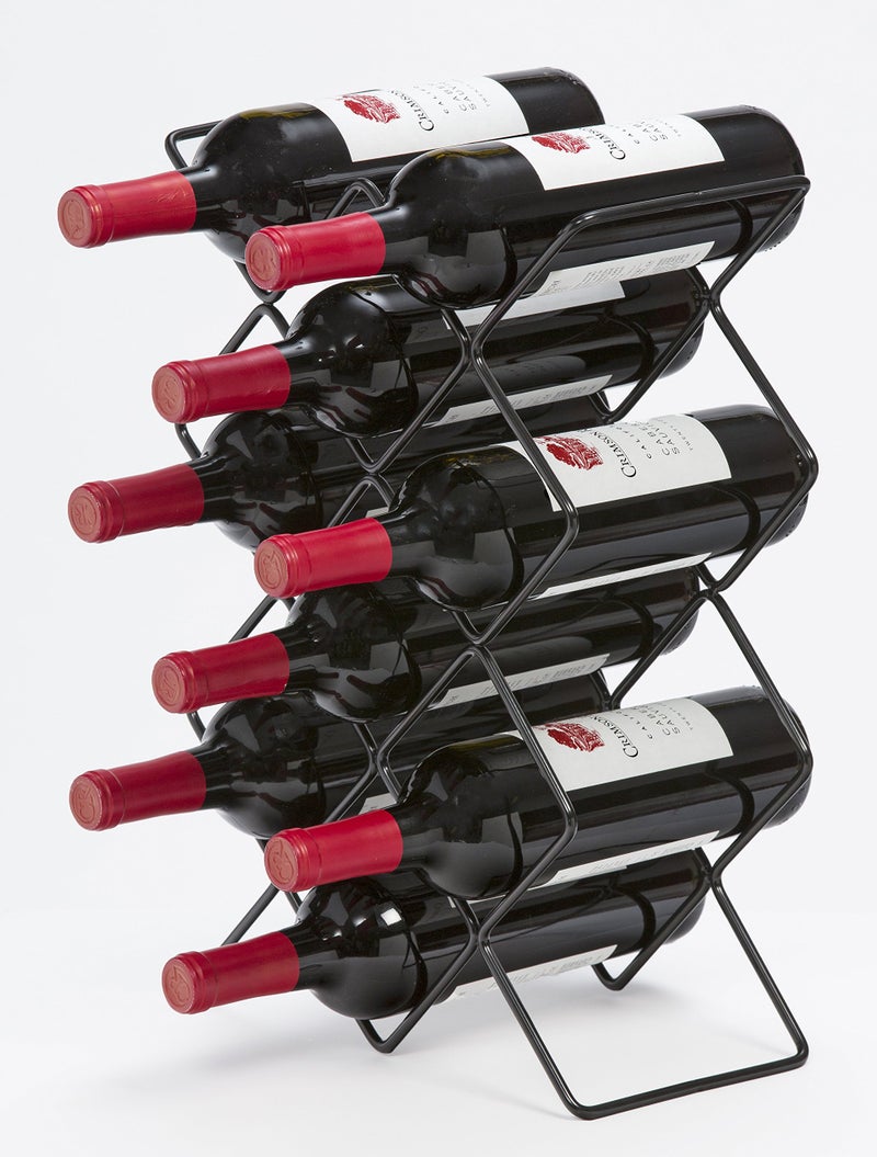 Mango Steam 10 Bottle Countertop Wine Rack (Black) - Image 4