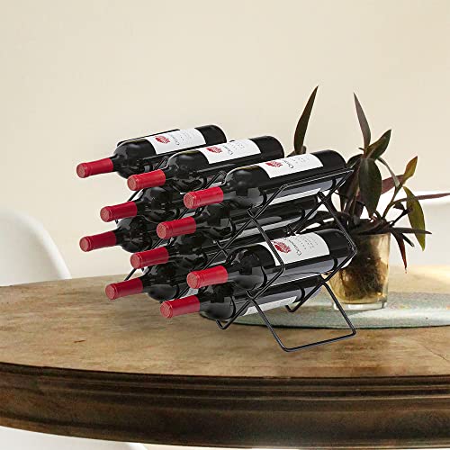 Mango Steam 10 Bottle Countertop Wine Rack (Black) - Image 2