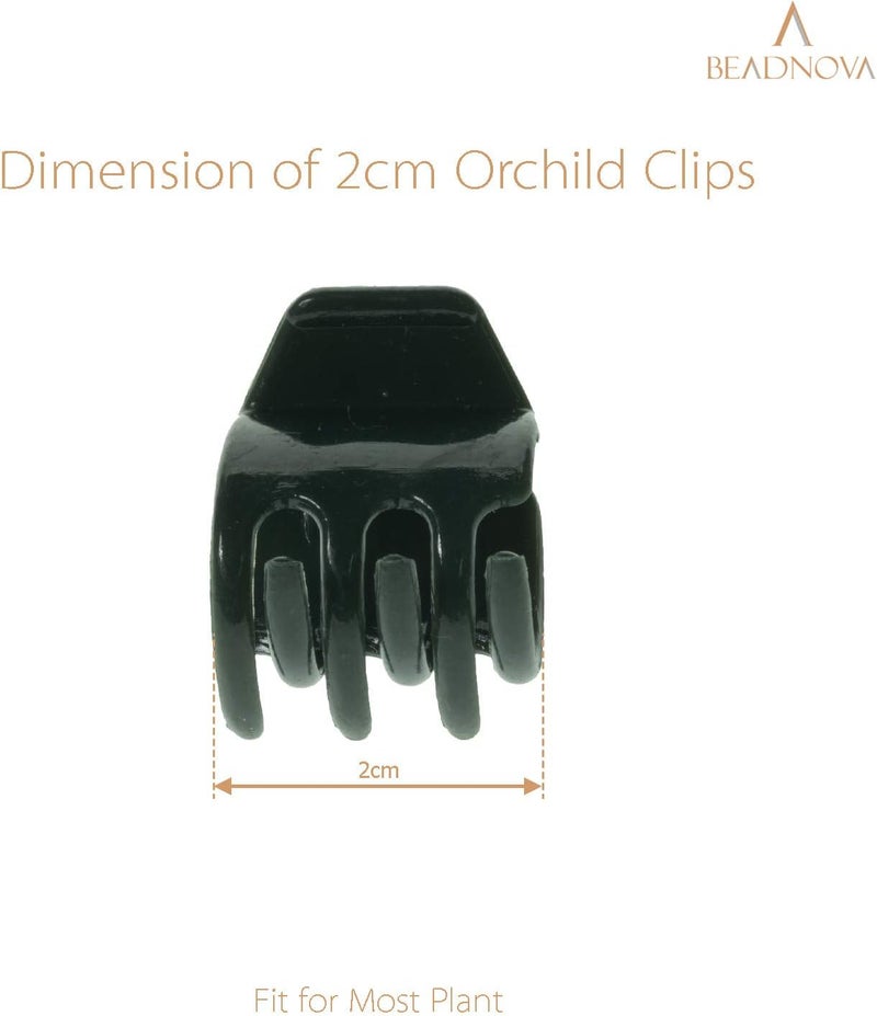 BEADNOVA Plant Clips 50Pcs Large Orchid Clips for Orchid Support Plant Support Flower Vine 2cm 50PCS - Image 3
