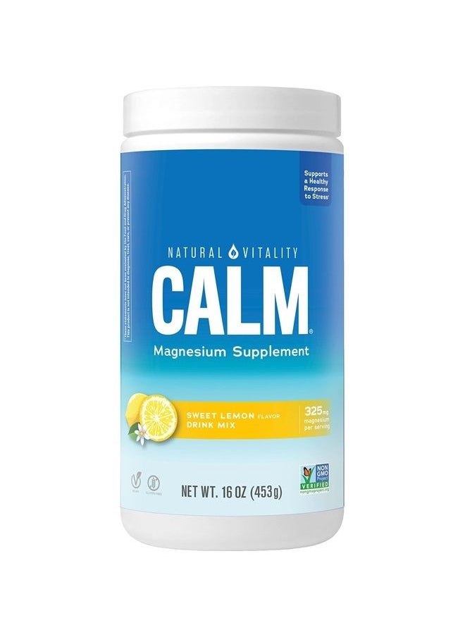 Calm, Magnesium Citrate Supplement, Drink Mix Powder Supports a Healthy Response to Stress, Gluten Free, Vegan, & Non-GMO, Sweet Lemon, 16 Oz - pzsku/Z5A084C8F1607889ABF43Z/45/_/1689271616/e7ab084f-1a95-4544-9bab-40aeb171c70b