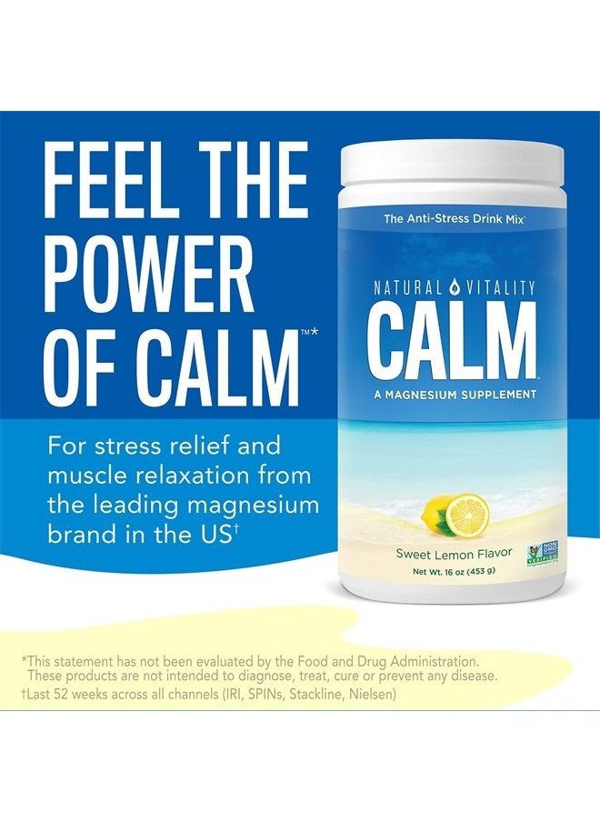 Calm, Magnesium Citrate Supplement, Drink Mix Powder Supports a Healthy Response to Stress, Gluten Free, Vegan, & Non-GMO, Sweet Lemon, 16 Oz - pzsku/Z5A084C8F1607889ABF43Z/45/_/1689271618/075d423d-8313-4739-9f3c-8c283dec1e4d