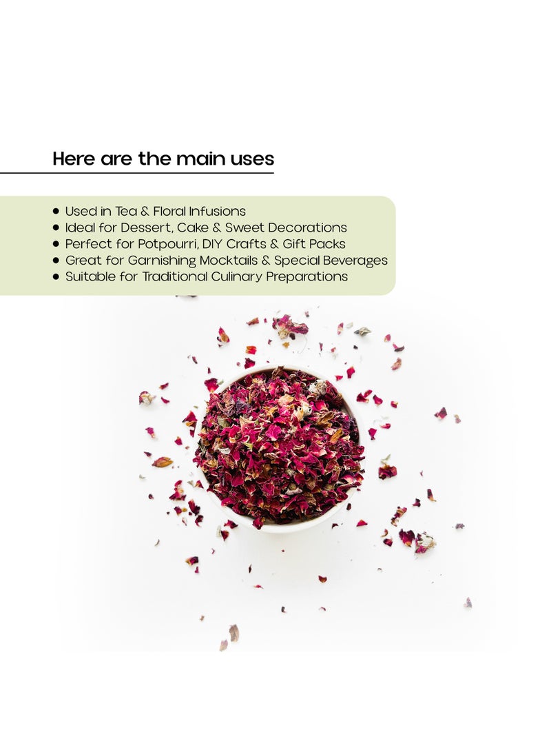 OGOC Premium Dried Rose Petals Natural Fragrant Floral Potpourri for Home Decor, Aromatherapy, Bath & DIY Crafts - Image 3