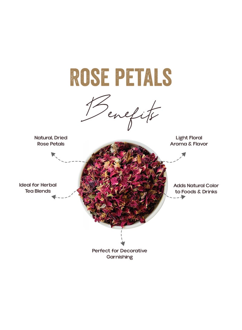 OGOC Premium Dried Rose Petals Natural Fragrant Floral Potpourri for Home Decor, Aromatherapy, Bath & DIY Crafts - Image 2