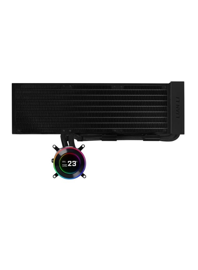 LIAN LI HydroShift II LCD-C 360TL AIO Liquid CPU Cooler, 360mm Radiator, 2.1" IPS LCD Display, UNI FAN TL Wireless x3, Side-Mounted Tubing, Intel LGA1700/1851 & AMD AM4/AM5 Support, Black | GHS2LCD36TB - Image 3