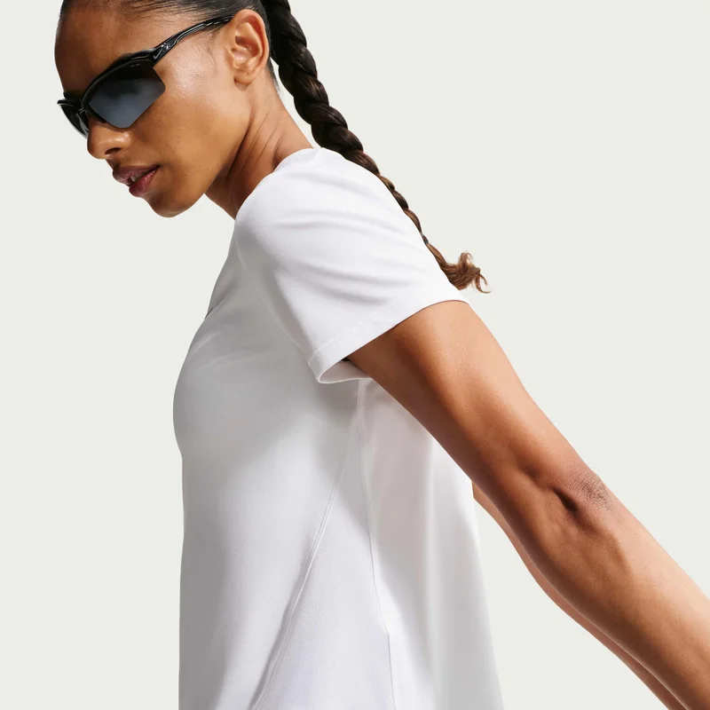 Nike White Women's Tiempo Dri-FIT Running Top for Women | Best Price UAE