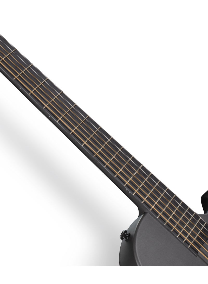 Enya Nova Go Carbon Fiber Acoustic Guitar 1/2 Size Beginner Adult Travel Acustica Guitarra w/Starter Bundle Kit of Colorful Packaging, Acoustic Guitar Strap, Gig Bag, Cleaning Cloth, String(Black) - Image 4