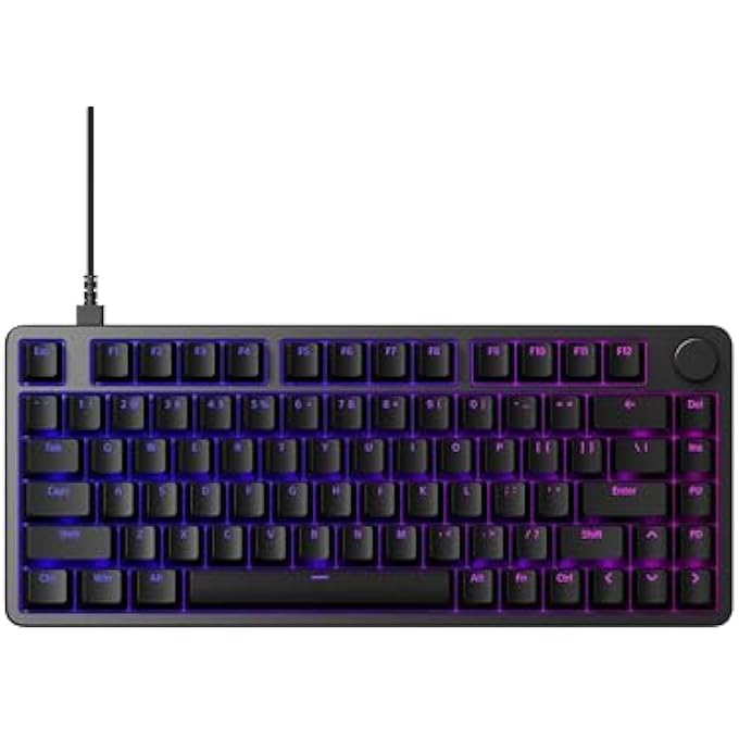 rayihni INZONE KBD-H75 75% WIRED ALUMINUM CHASSIS GAMING KEYBOARD, HALL-EFFECT SWITCH, RAPID TRIGGER, ADJUSTABLE ACTUATION POINT, 8000 HZ POLLING RATE, RGB LIGHTING, VOLUME DIAL - Image 1