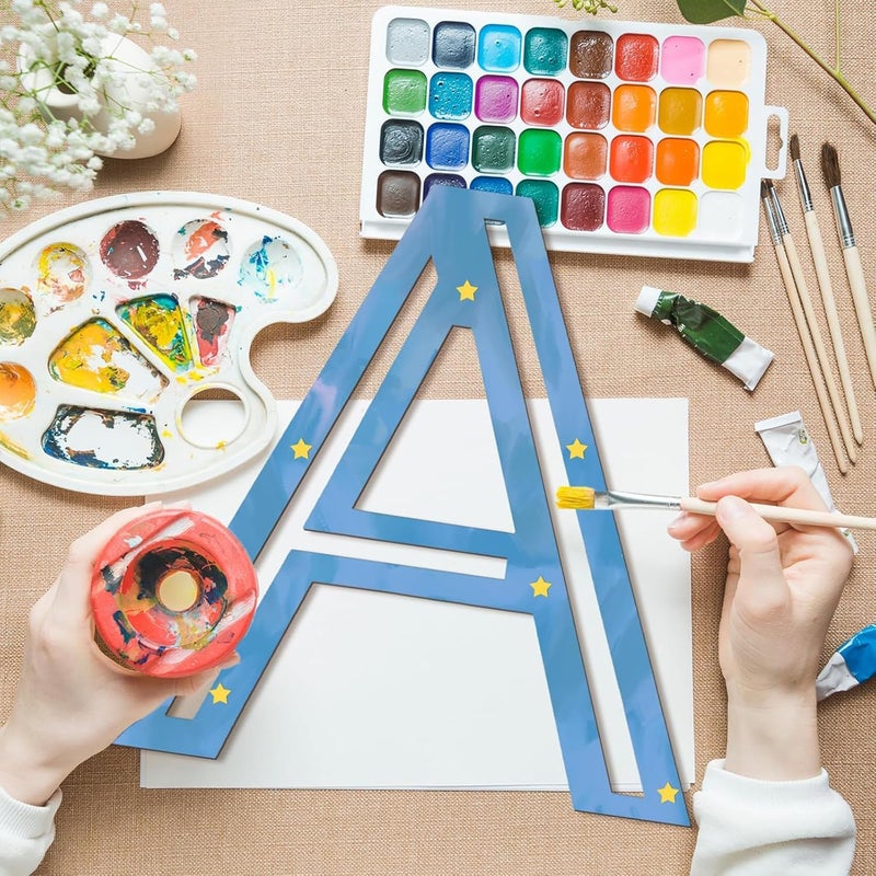 CLITHS Wooden Letter M Large Unfinished Alphabet Cutout DIY Paintable Craft Letters for Wall, Nursery, Wedding, Home Party Decorations 13.65x13.65 in - Image 3
