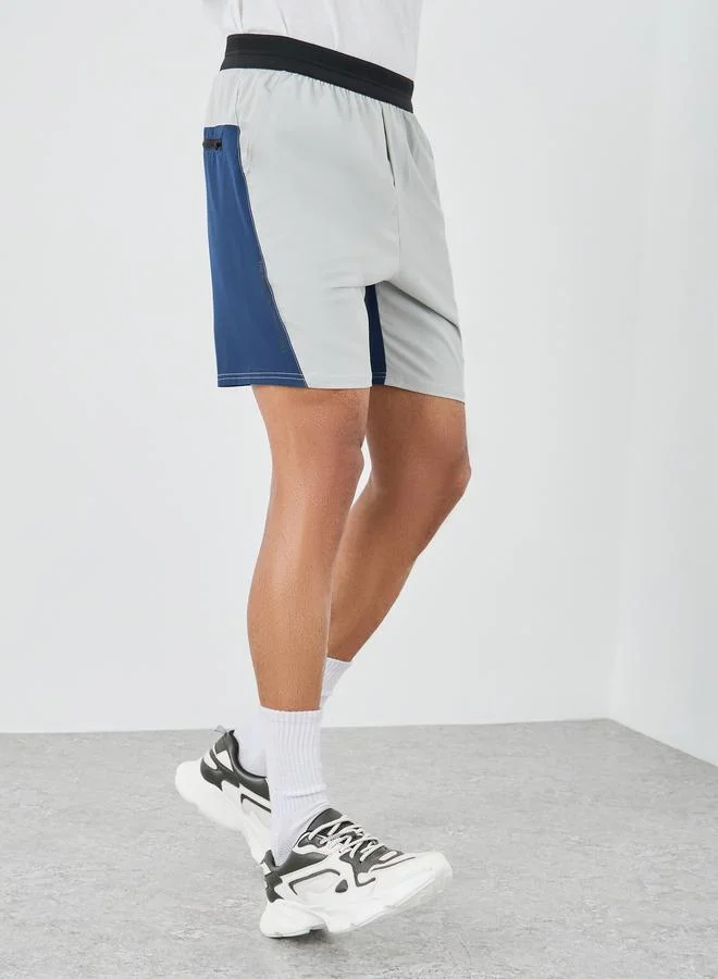 Styli Styli Active Color Block Regular Fit 7inch Shorts