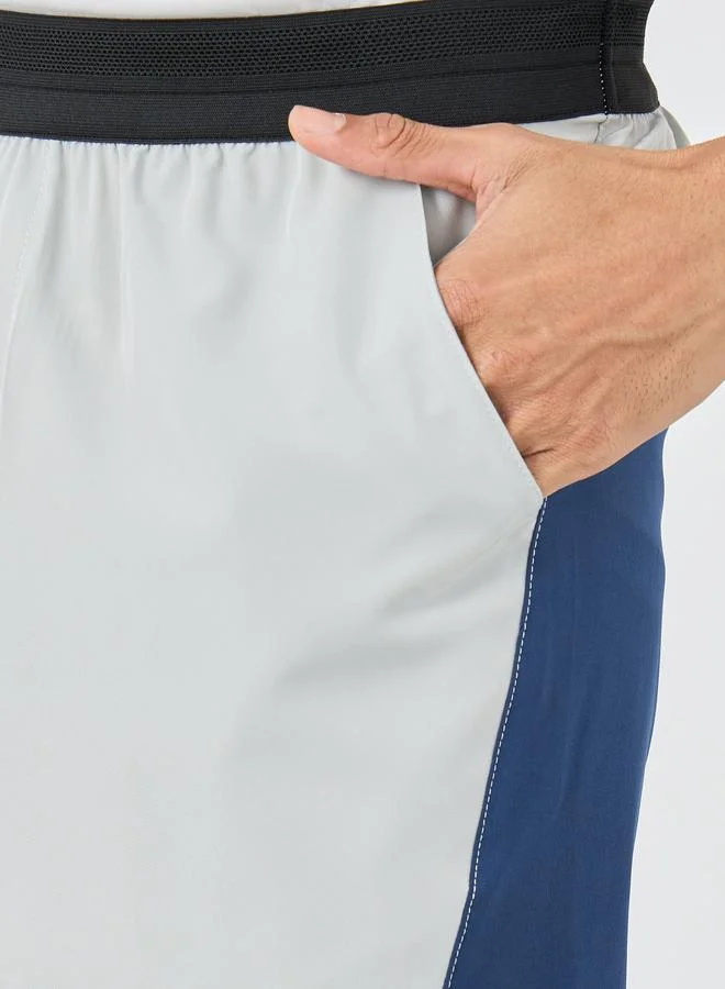 Styli Active Color Block Regular Fit 7inch Shorts
