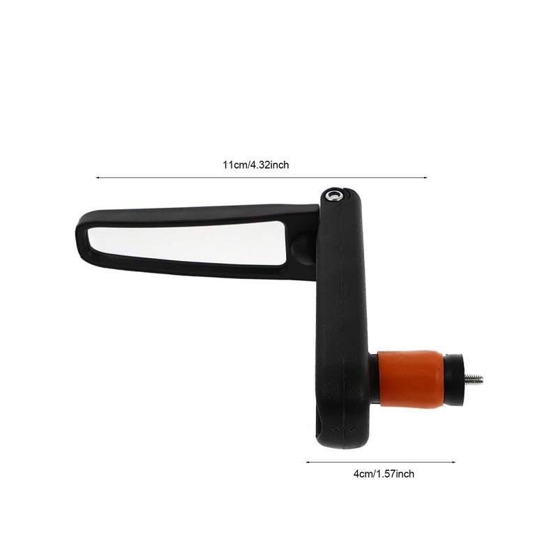 Foldable Bike Handlebar Rearview Mirror Black Adjustable Wide Angle for Mountain Road Bikes - Image 3