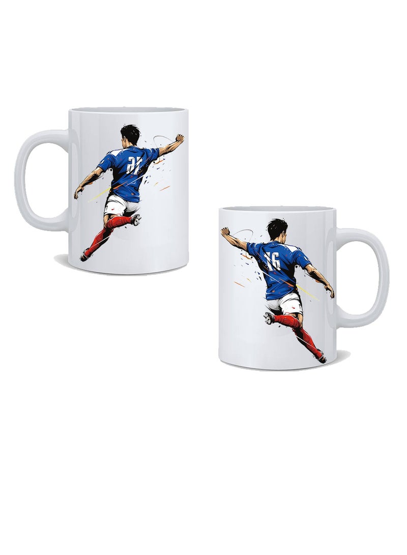 Service Zone Digital Art Personalized Printed Mug Football Player Design - Image 1