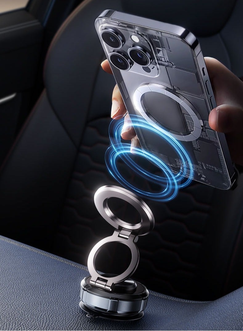 general Magnetic Car Phone Holder, Suction Cup Mount, Multi-Angle Rotation, Includes Mirror Stickers, Magnetic Sheets, and Hex Wrench for Easy Installation - Image 4