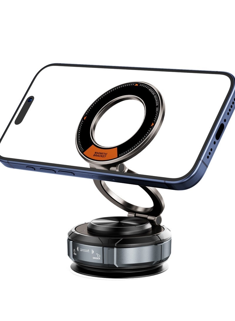 general Magnetic Car Phone Holder, Suction Cup Mount, Multi-Angle Rotation, Includes Mirror Stickers, Magnetic Sheets, and Hex Wrench for Easy Installation - Image 1