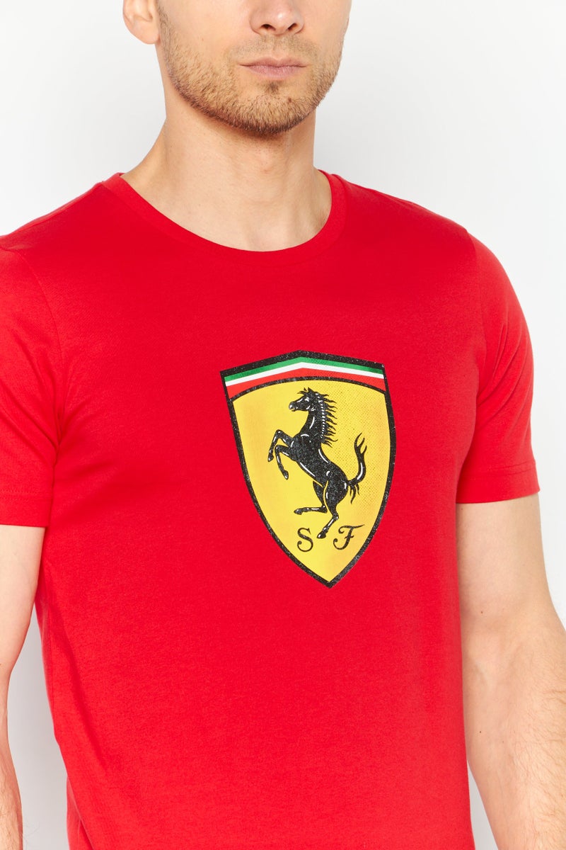 Puma x Scuderia Ferrari Men Sportswear Fit Short Sleeve Outdoor T Shirt, Red - Image 3
